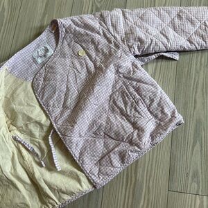 Zara Pink and White Gingham Jacket